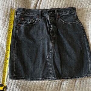 Levi's Charcoal Denim Mini Skirt